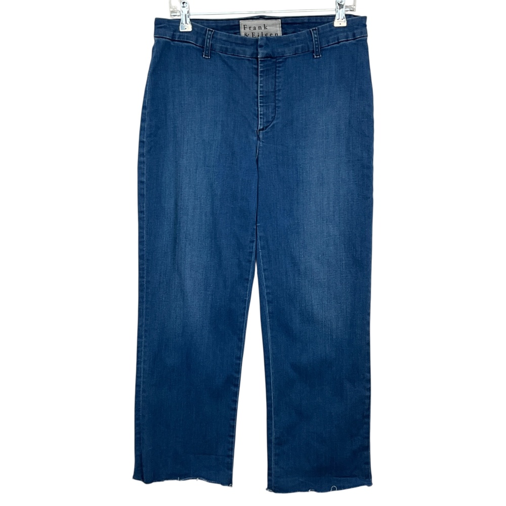 Frank & Eileen Kinsale Jeans Womens 10 Blue High Rise Crop Raw Hem Stretch